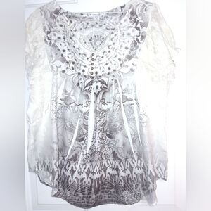 ✨Style & Co. Women's Short Sleeve Top - Black and White